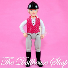 Fisher Price Loving Family Dollhouse Blonde Girl Doll Horse Pony Rider Cowgirl-Toys & Hobbies:Preschool Toys & Pretend Play:Fisher-Price:1963-Now:Dollhouses-Fisher-Price-Blonde Hair,Dollhouse,Dolls,English Style Riders,Fisher Price,Girl Dolls,Horse Rider,Pink,Used-The Dollhouse Shop