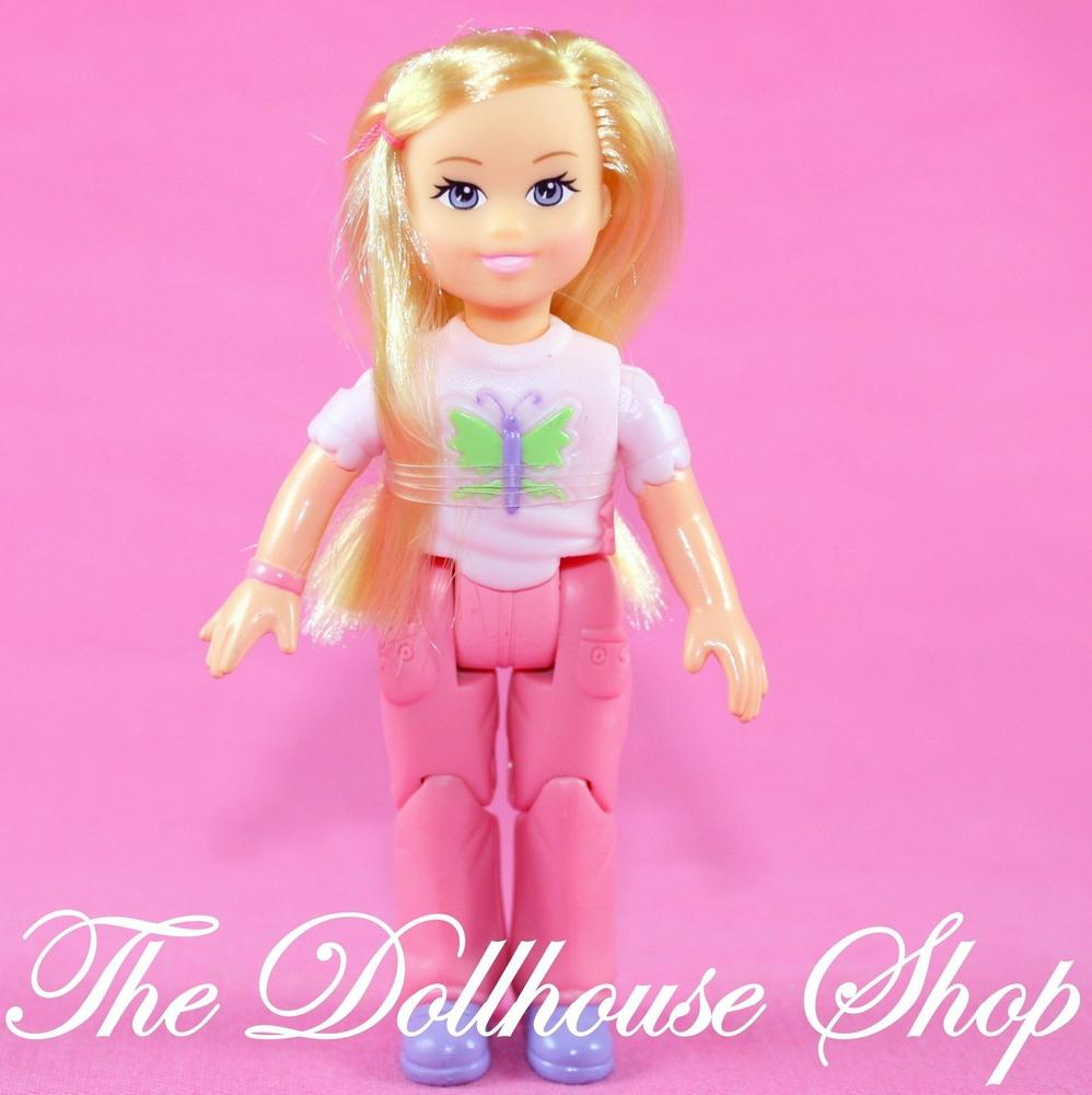 Fisher Price Loving Family Dollhouse Blonde Girl Doll Pink Butterfly Top-Toys & Hobbies:Preschool Toys & Pretend Play:Fisher-Price:1963-Now:Dollhouses-Fisher-Price-Blonde Hair,Dollhouse,Dolls,Fisher Price,Girl Dolls,Loving Family,Used-The Dollhouse Shop