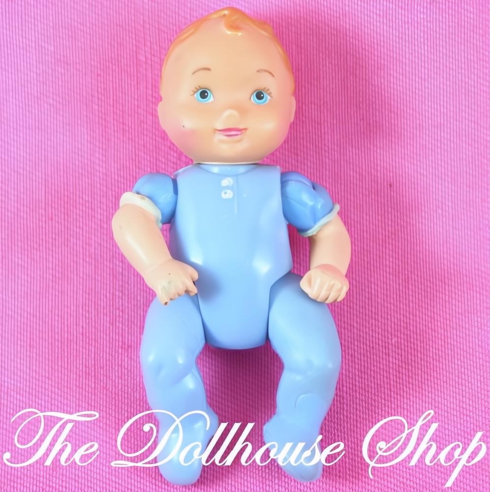 Fisher-Price Loving Family Dollhouse Blue Baby Boy Blonde Doll Nursery People-The Dollhouse Shop