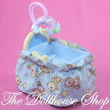 Fisher Price Loving Family Dollhouse Blue Baby Boy Doll Crib Cradle Cot Nursery-Toys & Hobbies:Preschool Toys & Pretend Play:Fisher-Price:1963-Now:Dollhouses-Fisher-Price-Baby,Blue,Cribs & Cradles,Dollhouse,Fisher Price,Loving Family,Nursery Room,Used-Fisher Price Loving Family Dollhouse Blue Baby Boy Doll Crib with mobile, perfect for 2-inch dolls. Find it now at The Dollhouse Shop!-The Dollhouse Shop