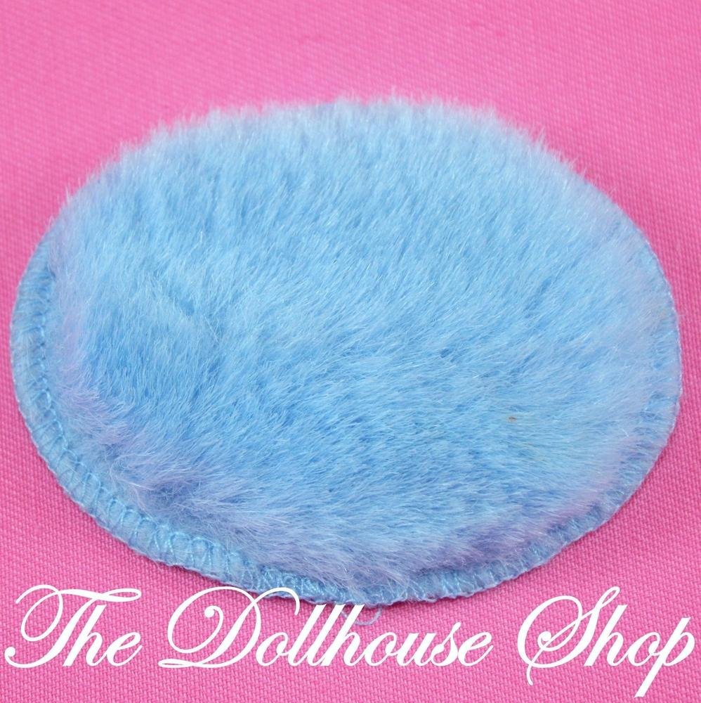 Fisher Price Loving Family Dollhouse Blue Bathroom Fuzzy Fluffy Floor Rug Mat-Toys & Hobbies:Preschool Toys & Pretend Play:Fisher-Price:1963-Now:Dollhouses-Fisher-Price-Bathroom,Blankets & Rugs,Blue,Dollhouse,Dream Dollhouse,Fisher Price,Loving Family,Used-The Dollhouse Shop