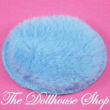 Fisher Price Loving Family Dollhouse Blue Bathroom Fuzzy Fluffy Floor Rug Mat-Toys & Hobbies:Preschool Toys & Pretend Play:Fisher-Price:1963-Now:Dollhouses-Fisher-Price-Bathroom,Blankets & Rugs,Blue,Dollhouse,Dream Dollhouse,Fisher Price,Loving Family,Used-The Dollhouse Shop