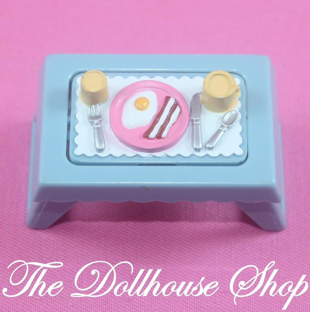 Fisher Price Loving Family Dollhouse Blue Breakfast In Bed Kitchen Food Tray-Toys & Hobbies:Preschool Toys & Pretend Play:Fisher-Price:1963-Now:Dollhouses-Fisher-Price-Bedroom,Blue,Dollhouse,Fisher Price,Food Accessories,Loving Family,Parents Bedroom,Sweet Sounds,Used-The Dollhouse Shop