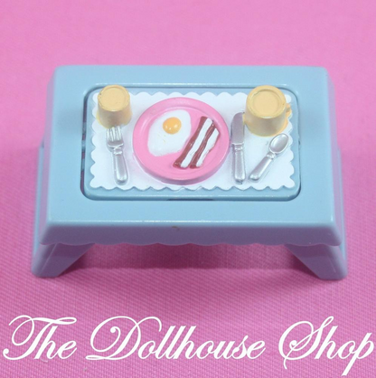 Fisher Price Loving Family Dollhouse Blue Breakfast In Bed Kitchen Food Tray-Toys & Hobbies:Preschool Toys & Pretend Play:Fisher-Price:1963-Now:Dollhouses-Fisher-Price-Bedroom,Blue,Dollhouse,Fisher Price,Food Accessories,Loving Family,Parents Bedroom,Sweet Sounds,Used-The Dollhouse Shop