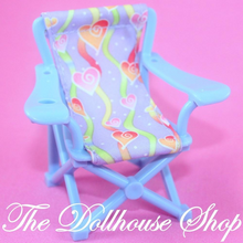 Fisher Price Loving Family Dollhouse Blue Camping Doll Chair Camp Site Seat-Toys & Hobbies:Preschool Toys & Pretend Play:Fisher-Price:1963-Now:Dollhouses-Fisher-Price-Backyard Fun,Blue,Camping Sets,Chairs,Dollhouse,Fisher Price,Grand Mansion,Loving Family,Outdoor Furniture,Twin Time,Used-The Dollhouse Shop
