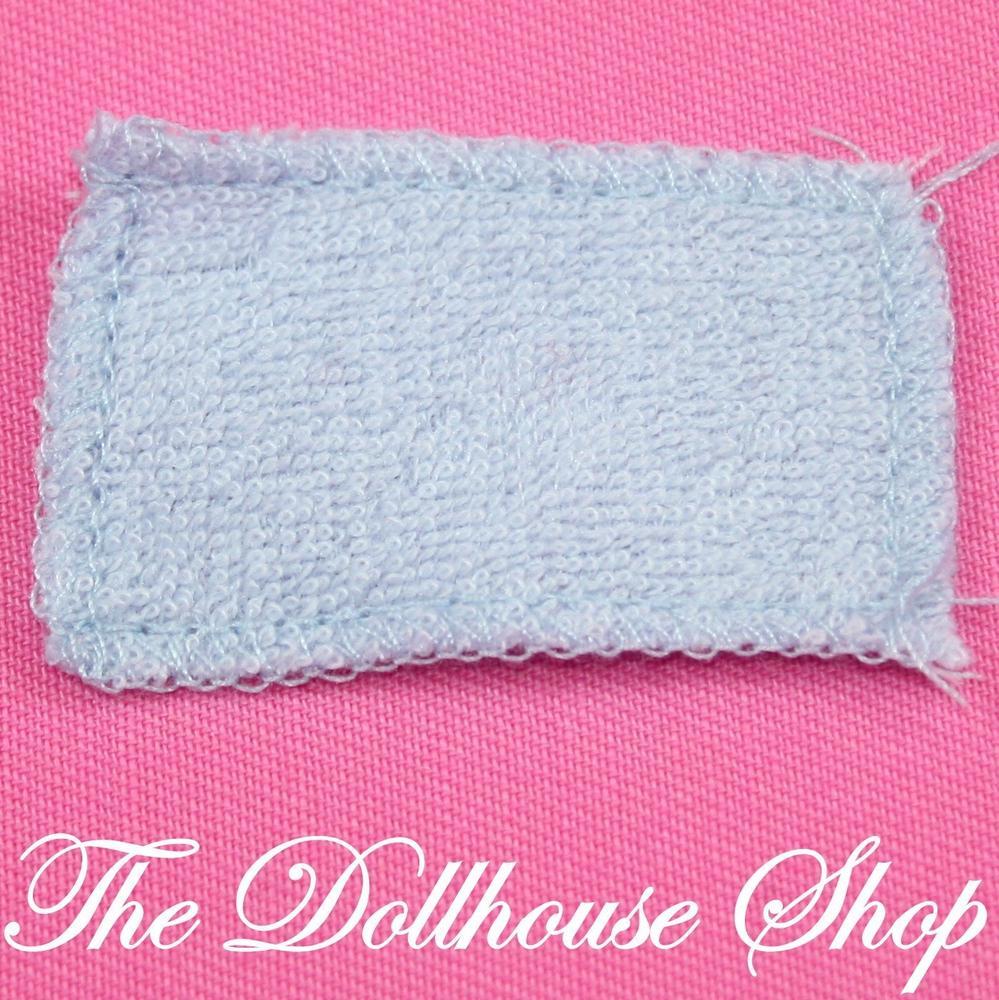 Fisher Price Loving Family Dollhouse Blue Kitchen Hand Towel Dish Cloth-Toys & Hobbies:Preschool Toys & Pretend Play:Fisher-Price:1963-Now:Dollhouses-Fisher-Price-Bathroom,Bathroom & Laundry Room,Blue,Dollhouse,Fisher Price,Kitchen,Loving Family,Used-Fisher Price Loving Family Dollhouse blue hand towel dish cloth for doll kitchens. Perfect for play! Find it now at The Dollhouse Shop.-The Dollhouse Shop