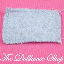 Fisher Price Loving Family Dollhouse Blue Kitchen Hand Towel Dish Cloth-Toys & Hobbies:Preschool Toys & Pretend Play:Fisher-Price:1963-Now:Dollhouses-Fisher-Price-Bathroom,Bathroom & Laundry Room,Blue,Dollhouse,Fisher Price,Kitchen,Loving Family,Used-Fisher Price Loving Family Dollhouse blue hand towel dish cloth for doll kitchens. Perfect for play! Find it now at The Dollhouse Shop.-The Dollhouse Shop