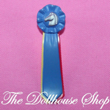 Fisher Price Loving Family Dollhouse Blue Silver Horse Pony Ribbon Stable-Toys & Hobbies:Preschool Toys & Pretend Play:Fisher-Price:1963-Now:Dollhouses-Fisher-Price-Blue,Dollhouse,Fisher Price,Home & Stable,Horses & Stables,Loving Family,Sweet Expressions Stable,Used-The Dollhouse Shop