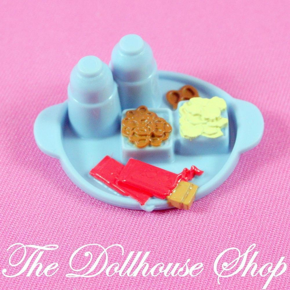 Fisher Price Loving Family Dollhouse Blue Snack Food Drink Tray Doll Kitchen-Toys & Hobbies:Preschool Toys & Pretend Play:Fisher-Price:1963-Now:Dollhouses-Fisher-Price-Dollhouse,Fisher Price,Food Accessories,Kitchen,Loving Family,Used-The Dollhouse Shop