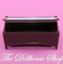 Fisher-Price Loving Family Dollhouse Brown Blanket Box Hope Chest Bedroom-The Dollhouse Shop