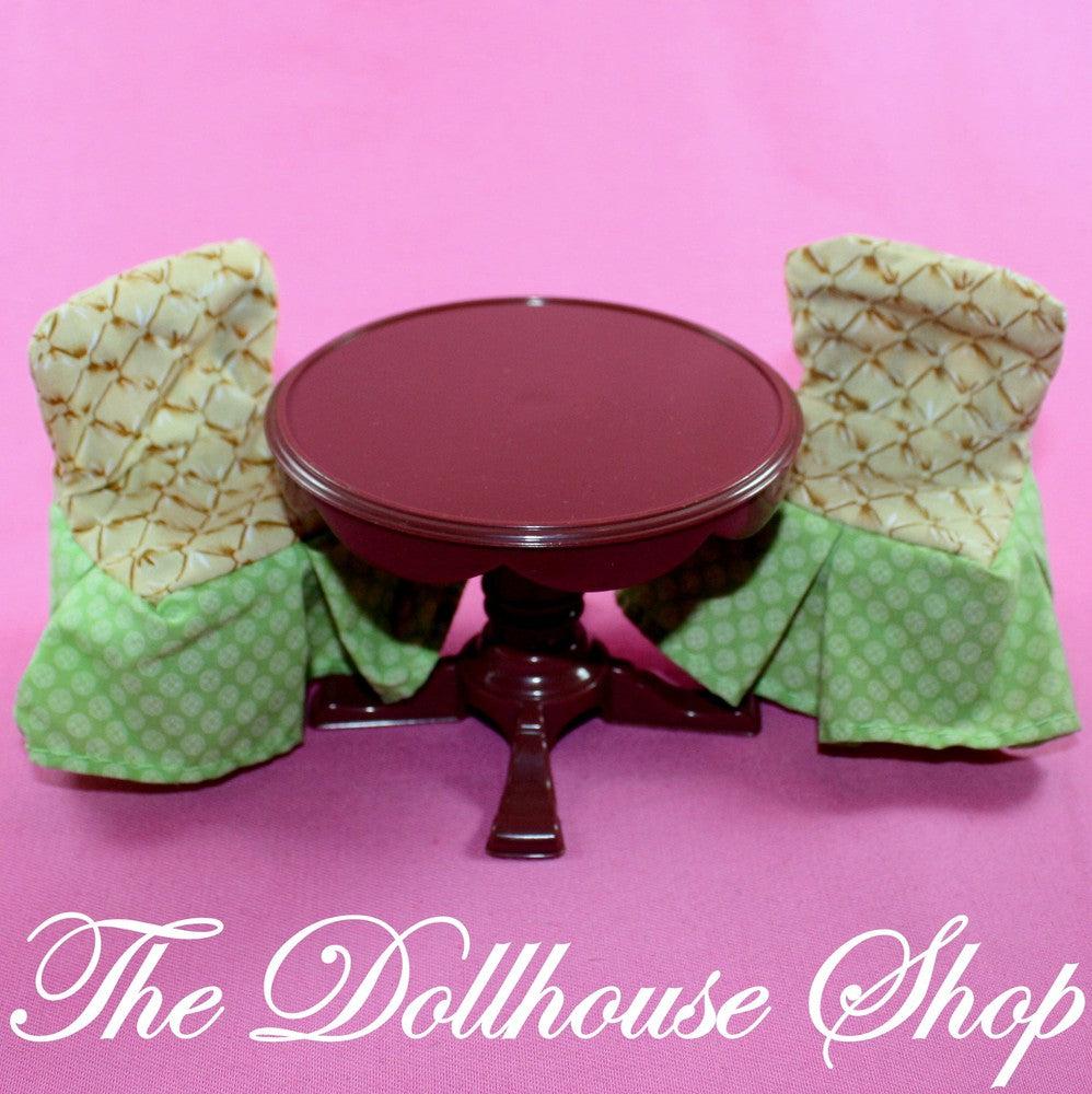 Fisher Price Loving Family Dollhouse Brown Dining Room Table 2 Chairs-Toys & Hobbies:Preschool Toys & Pretend Play:Fisher-Price:1963-Now:Dollhouses-Fisher-Price-Brown,Chairs,Dining Room,Dollhouse,Fisher Price,Living Room,Loving Family,Tables,Used-Fisher Price Loving Family Dollhouse brown dining table with 2 chairs. Perfect for pretend play! Find it now at The Dollhouse Shop, experts in dollhouses!-The Dollhouse Shop