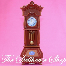Fisher Price Loving Family Dollhouse Brown Grandfather Clock Living Room-Toys & Hobbies:Preschool Toys & Pretend Play:Fisher-Price:1963-Now:Dollhouses-Fisher-Price-Brown,Dining Room,Dollhouse,Fisher Price,Living Room,Loving Family,Office,Used-The Dollhouse Shop