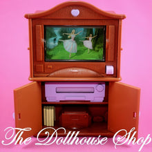 Fisher Price Loving Family Dollhouse Brown TV Television Lights Sounds Living Room-The Dollhouse Shop