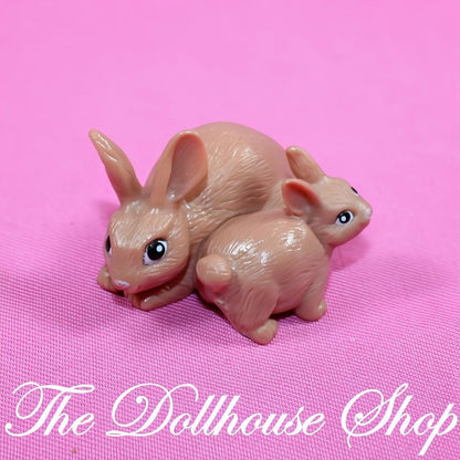 Fisher Price Loving Family Dollhouse Bunny Rabbits Easter Camping Pets Animals-The Dollhouse Shop