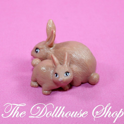 Fisher Price Loving Family Dollhouse Bunny Rabbits Easter Camping Pets Animals-Toys & Hobbies:Preschool Toys & Pretend Play:Fisher-Price:1963-Now:Dollhouses-Fisher-Price-Animals & Pets,Brown,Camping Sets,Dollhouse,Fisher Price,Loving Family,Used-The Dollhouse Shop