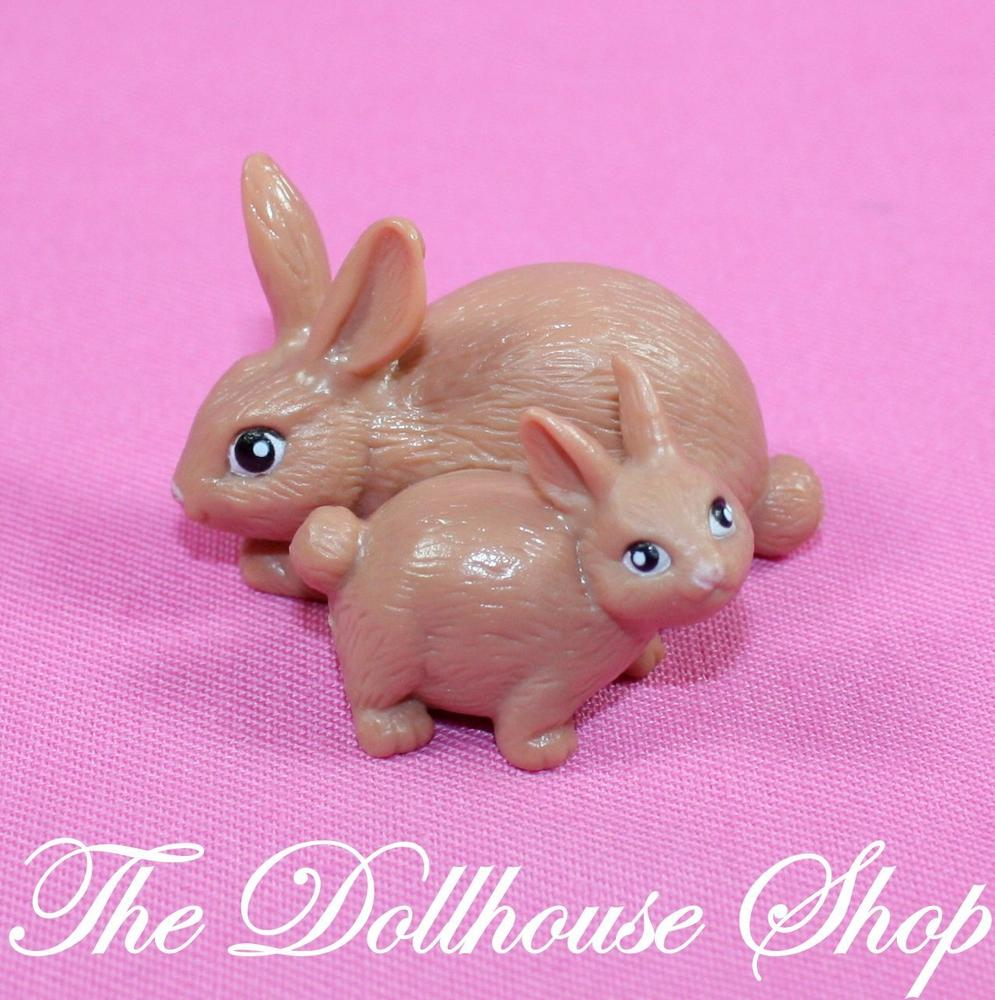 Fisher Price Loving Family Dollhouse Bunny Rabbits Easter Camping Pets Animals-Toys & Hobbies:Preschool Toys & Pretend Play:Fisher-Price:1963-Now:Dollhouses-Fisher-Price-Animals & Pets,Brown,Camping Sets,Dollhouse,Fisher Price,Loving Family,Used-The Dollhouse Shop