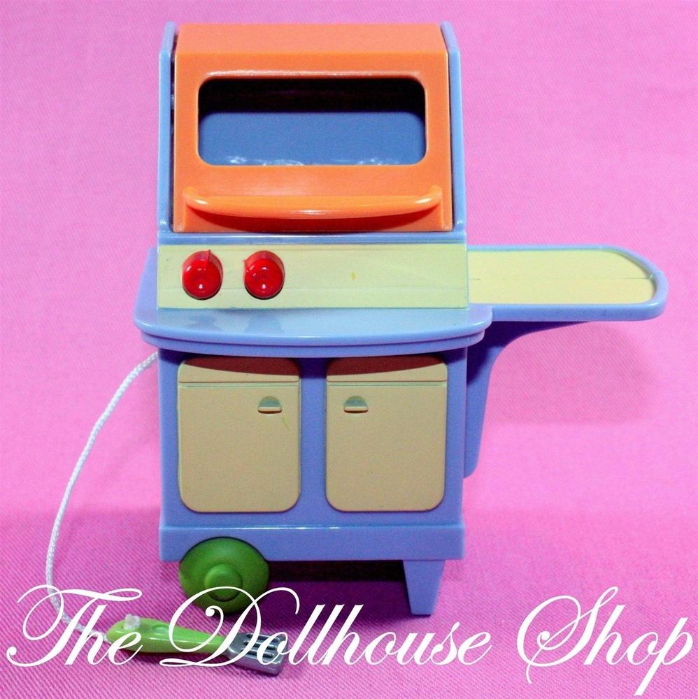 Fisher Price Loving Family Dollhouse Cabana Barbecue Grill Kitchen Food BBQ-Toys & Hobbies:Preschool Toys & Pretend Play:Fisher-Price:1963-Now:Dollhouses-Fisher-Price-Backyard Fun,Dollhouse,Fisher Price,Loving Family,Outdoor Furniture,Used-The Dollhouse Shop
