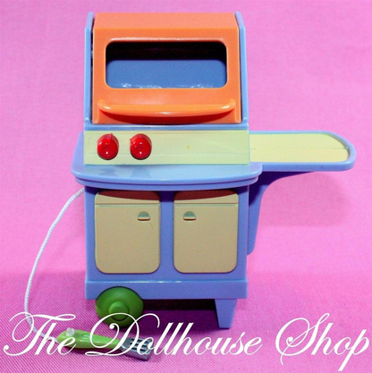Fisher Price Loving Family Dollhouse Cabana Barbecue Grill Kitchen Food BBQ-Toys & Hobbies:Preschool Toys & Pretend Play:Fisher-Price:1963-Now:Dollhouses-Fisher-Price-Backyard Fun,Dollhouse,Fisher Price,Loving Family,Outdoor Furniture,Used-The Dollhouse Shop