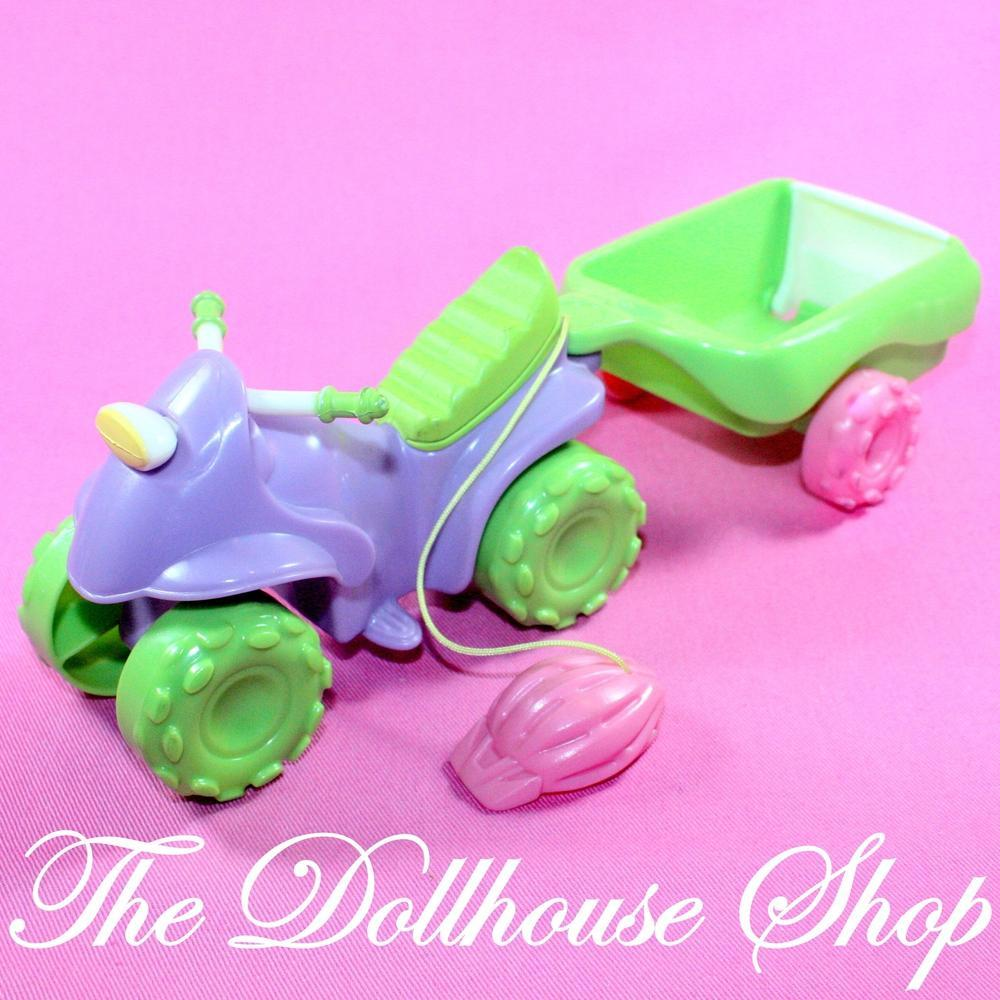 Fisher Price Loving Family Dollhouse Camping ATV 4 Wheeler Wagon Helmet-Toys & Hobbies:Preschool Toys & Pretend Play:Fisher-Price:1963-Now:Dollhouses-Fisher-Price-Backyard Fun,Camping Sets,Cars Vans & Campers,Dollhouse,Fisher Price,Loving Family,Outdoor Furniture,Used-The Dollhouse Shop