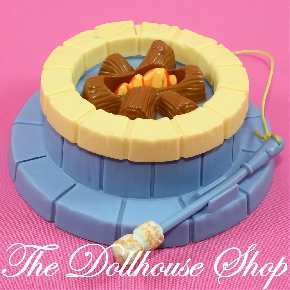 Fisher Price Loving Family Dollhouse Camping Blue Campfire Fire Pit Smores-The Dollhouse Shop