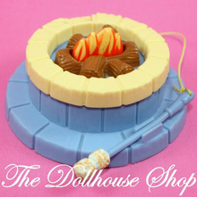 Fisher Price Loving Family Dollhouse Camping Blue Campfire Fire Pit Smores-Toys & Hobbies:Preschool Toys & Pretend Play:Fisher-Price:1963-Now:Dollhouses-Fisher-Price-Backyard Fun,Camping Sets,Dollhouse,Fisher Price,Loving Family,Used-The Dollhouse Shop