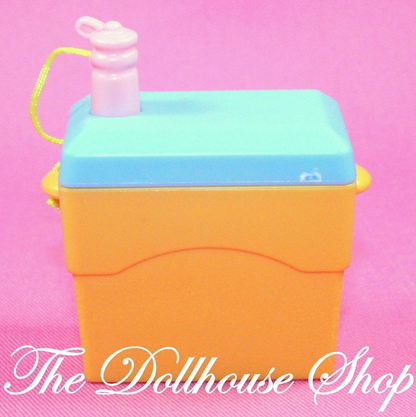 Fisher Price Loving Family Dollhouse Camping Drinks Cooler Ice Chest Picnic Food-Toys & Hobbies:Preschool Toys & Pretend Play:Fisher-Price:1963-Now:Dollhouses-Fisher-Price-Backyard Fun,Camping Sets,Dollhouse,Fisher Price,Food Accessories,Kitchen,Loving Family,Outdoor Furniture,Used,Yellow-The Dollhouse Shop