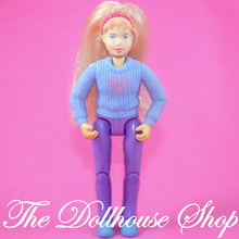 Fisher Price Loving Family Dollhouse Courtney Teen Girl Horse Rider Doll-Toys & Hobbies:Preschool Toys & Pretend Play:Fisher-Price:1963-Now:Dollhouses-Fisher-Price-Blonde Hair,Blue,Dollhouse,Dolls,Fisher Price,Girl Dolls,Loving Family,Used-Fisher Price Loving Family Dollhouse Courtney teen rider doll with poseable limbs and synthetic hair. Shop now at The Dollhouse Shop for fun play!-The Dollhouse Shop