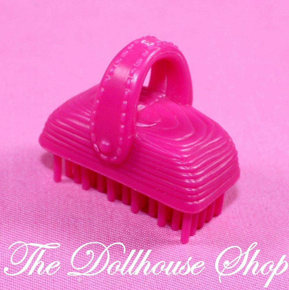 Fisher Price Loving Family Dollhouse Dark Pink Horse Pony Hair Stable Brush-Toys & Hobbies:Preschool Toys & Pretend Play:Fisher-Price:1963-Now:Dollhouses-Fisher-Price-Animal & Pet Accessories,Dollhouse,Fisher Price,Horses & Stables,Loving Family,Pink,Used-The Dollhouse Shop