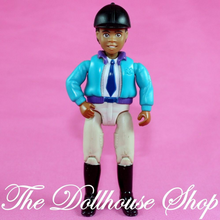 Fisher Price Loving Family Dollhouse Doll African American Boy Horse Rider Andy-Toys & Hobbies:Preschool Toys & Pretend Play:Fisher-Price:1963-Now:Dollhouses-Fisher-Price-African American,Blue,Boy Dolls,Dollhouse,Dolls,English Style Riders,Fisher Price,Horse Rider,Horses & Stables,Loving Family,Used-The Dollhouse Shop