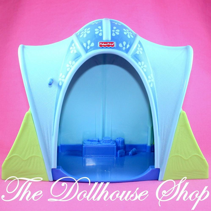 Fisher Price Loving Family Dollhouse Doll Blue Camping Tent Camp Site-Toys & Hobbies:Preschool Toys & Pretend Play:Fisher-Price:1963-Now:Dollhouses-Fisher-Price-Backyard Fun,Camping Sets,Dollhouse,Fisher Price,Loving Family,Outdoor Furniture,Used-The Dollhouse Shop
