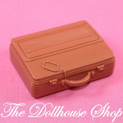Fisher Price Loving Family Dollhouse Dolls Brown RV Travel Suitcase Luggage Bag-Toys & Hobbies:Preschool Toys & Pretend Play:Fisher-Price:1963-Now:Dollhouses-Fisher-Price-Doll Dress Ups,Dollhouse,Fisher Price,Loving Family,Nursery Room,Playroom,Used-The Dollhouse Shop