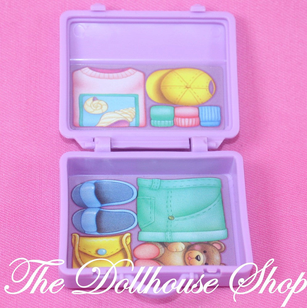 Fisher Price Loving Family Dollhouse Dolls Purple RV Travel Suitcase Luggage Bag-Toys & Hobbies:Preschool Toys & Pretend Play:Fisher-Price:1963-Now:Dollhouses-Fisher-Price-Doll Dress Ups,Dollhouse,Fisher Price,Loving Family,Nursery Room,Playroom,Used-The Dollhouse Shop