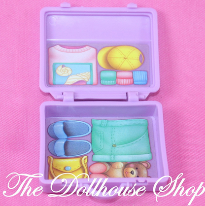 Fisher Price Loving Family Dollhouse Dolls Purple RV Travel Suitcase Luggage Bag-Toys & Hobbies:Preschool Toys & Pretend Play:Fisher-Price:1963-Now:Dollhouses-Fisher-Price-Doll Dress Ups,Dollhouse,Fisher Price,Loving Family,Nursery Room,Playroom,Used-The Dollhouse Shop