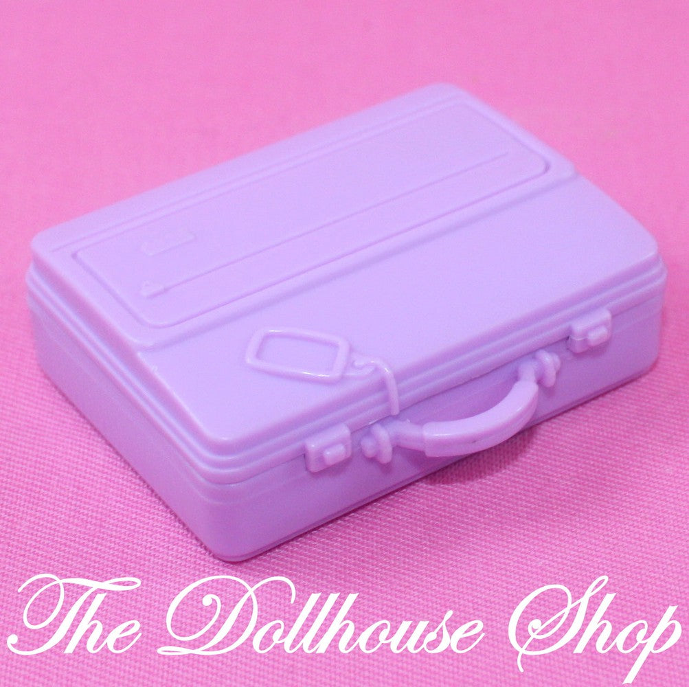 Fisher Price Loving Family Dollhouse Dolls Purple RV Travel Suitcase Luggage Bag-Toys & Hobbies:Preschool Toys & Pretend Play:Fisher-Price:1963-Now:Dollhouses-Fisher-Price-Doll Dress Ups,Dollhouse,Fisher Price,Loving Family,Nursery Room,Playroom,Used-The Dollhouse Shop