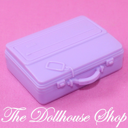 Fisher Price Loving Family Dollhouse Dolls Purple RV Travel Suitcase Luggage Bag-Toys & Hobbies:Preschool Toys & Pretend Play:Fisher-Price:1963-Now:Dollhouses-Fisher-Price-Doll Dress Ups,Dollhouse,Fisher Price,Loving Family,Nursery Room,Playroom,Used-The Dollhouse Shop