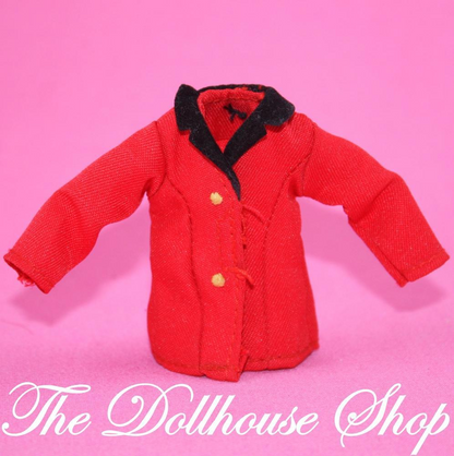 Fisher Price Loving Family Dollhouse Doll's Red Horse Riding Jacket Rider Coat-Toys & Hobbies:Preschool Toys & Pretend Play:Fisher-Price:1963-Now:Dollhouses-Fisher-Price-Doll Dress Ups,Dollhouse,English Style Riders,Fisher Price,Loving Family,Used-The Dollhouse Shop
