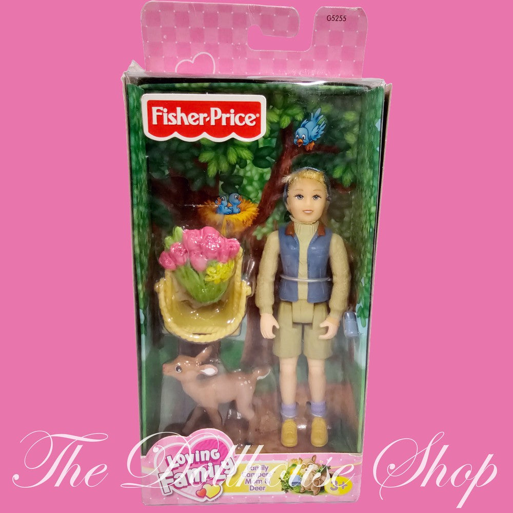 Fisher-Price Loving Family Dollhouse Family Campers Mom & Deer-Toys & Hobbies:Preschool Toys & Pretend Play:Fisher-Price:1963-Now:Dollhouses-Fisher-Price-Animals & Pets,Camping Sets,Dollhouse,Dolls,Fisher Price,Loving Family,Mother,New,New Boxed Sets,Plants and Vases,Twin Time-The Dollhouse Shop