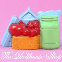 Fisher Price Loving Family Dollhouse Food Kitchen Groceries Fruit Dairy-Toys & Hobbies:Preschool Toys & Pretend Play:Fisher-Price:1963-Now:Dollhouses-Fisher-Price-Dollhouse,Fisher Price,Food Accessories,Grand Mansion,Kitchen,Loving Family,Twin Time,Used-The Dollhouse Shop