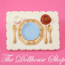 Fisher Price Loving Family Dollhouse Food Place Setting Dinner Placemat Kitchen-Toys & Hobbies:Preschool Toys & Pretend Play:Fisher-Price:1963-Now:Dollhouses-Fisher-Price-Dollhouse,Fisher Price,Food Accessories,Kitchen,Loving Family,Used-The Dollhouse Shop