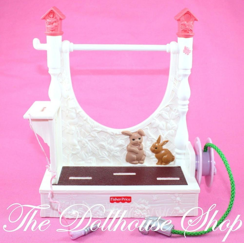 Fisher Price Loving Family Dollhouse Gardening Flower Bed with Garden Hose-Toys & Hobbies:Preschool Toys & Pretend Play:Fisher-Price:1963-Now:Dollhouses-Fisher-Price-Backyard Fun,Dollhouse,Fisher Price,Loving Family,Outdoor Furniture,Plants and Vases,Used-The Dollhouse Shop