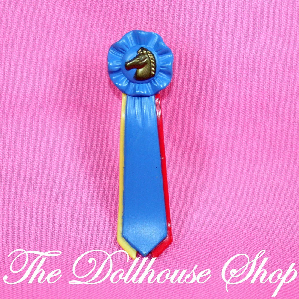 Fisher Price Loving Family Dollhouse Gold Horse Pony Blue Ribbon Stable-Toys & Hobbies:Preschool Toys & Pretend Play:Fisher-Price:1963-Now:Dollhouses-Fisher-Price-Blue,Dollhouse,Fisher Price,Home & Stable,Horses & Stables,Loving Family,Sweet Expressions Stable,Used-The Dollhouse Shop