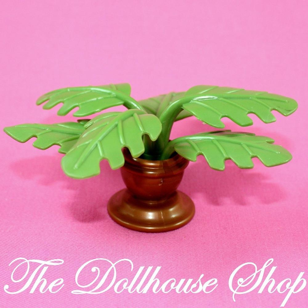 Fisher Price Loving Family Dollhouse Gold Potted Plant Vase Flower Tree Pot-Toys & Hobbies:Preschool Toys & Pretend Play:Fisher-Price:1963-Now:Dollhouses-Fisher-Price-Dollhouse,Dream Dollhouse,Fisher Price,Loving Family,Plants and Vases,Used-Fisher Price Loving Family Dollhouse gold vase with green plant, perfect for pretend play. Find it now at The Dollhouse Shop, your dollhouse experts!-The Dollhouse Shop