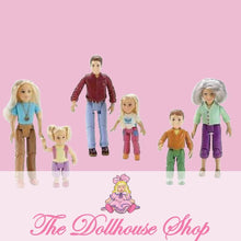 Fisher Price Loving Family Dollhouse Grandma Brother Dad Mom Girl Dolls-Toys & Hobbies:Preschool Toys & Pretend Play:Fisher-Price:1963-Now:Dollhouses-Fisher-Price-Dollhouse,Dolls,Fisher Price,Loving Family,New,New Boxed Sets-Fisher Price Loving Family Dollhouse 6 poseable dolls with synthetic hair for fun play. Find yours now at The Dollhouse Shop, perfect for ages 3+!-The Dollhouse Shop