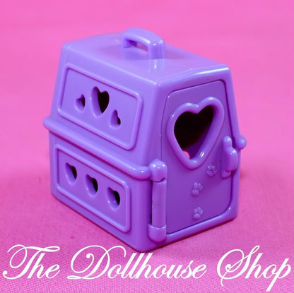 Fisher-Price Loving Family Dollhouse Grandma's Purple Pet Cat Dog Carrier Bed-The Dollhouse Shop