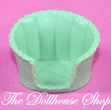 Fisher Price Loving Family Dollhouse Green Pet Puppy Dog Cat Kitten Bed-Toys & Hobbies:Preschool Toys & Pretend Play:Fisher-Price:1963-Now:Dollhouses-Fisher-Price-Animal & Pet Accessories,Dollhouse,Fisher Price,Loving Family,Used-The Dollhouse Shop