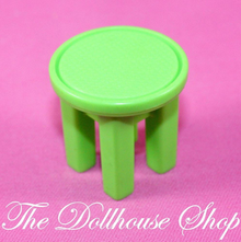 Fisher Price Loving Family Dollhouse Green Playroom Desk Stool Camping Seat-Toys & Hobbies:Preschool Toys & Pretend Play:Fisher-Price:1963-Now:Dollhouses-Fisher-Price-Bedroom,Dollhouse,Fisher Price,Green,Kids Bedroom,Loving Family,Office,Playroom,Used-The Dollhouse Shop
