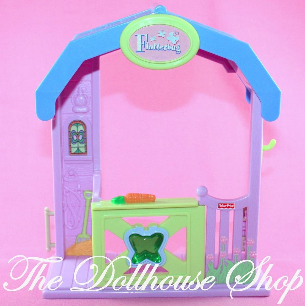 Fisher Price Loving Family Dollhouse Horse Friendship Pony Stable Flutterbug-Toys & Hobbies:Preschool Toys & Pretend Play:Fisher-Price:1963-Now:Dollhouses-Fisher-Price-Dollhouse,Fisher Price,Friendship Ponies,Horses & Stables,Loving Family,Used-The Dollhouse Shop