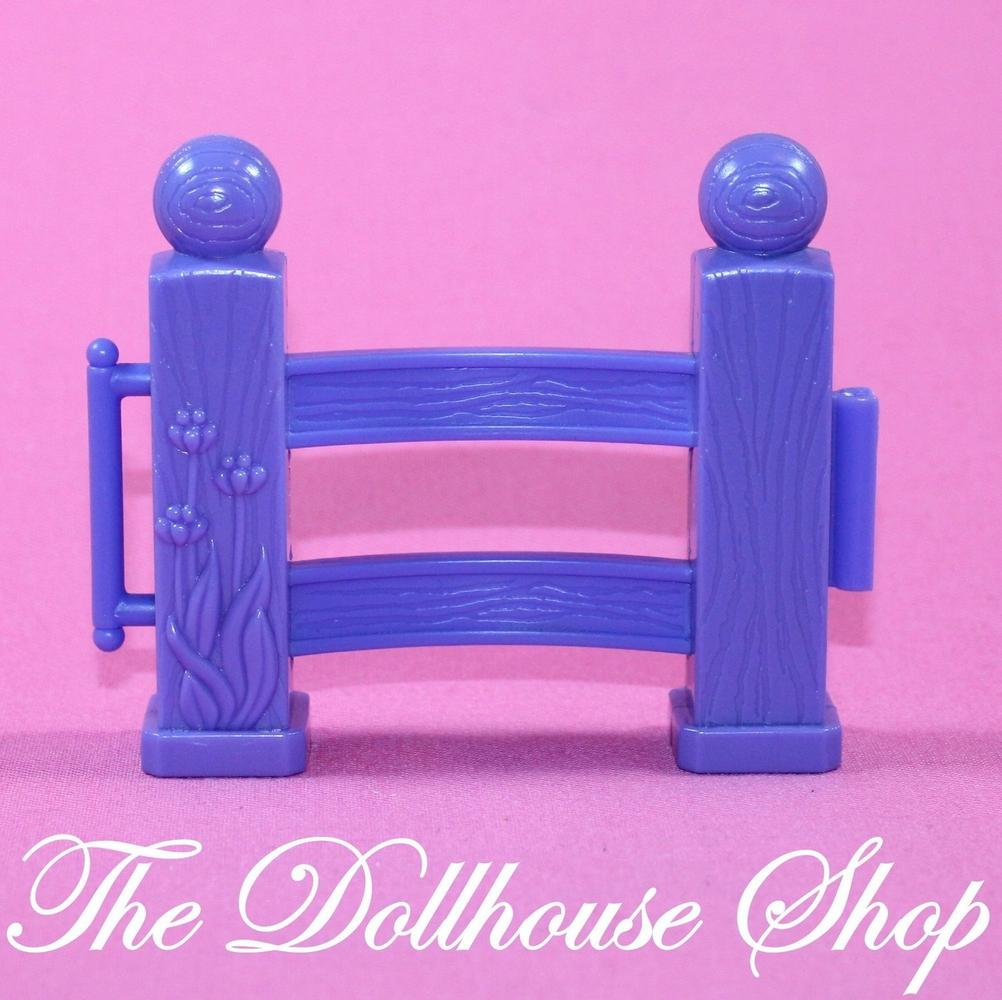 Fisher Price Loving Family Dollhouse Horse Pony Stable Purple Fence Piece-Toys & Hobbies:Preschool Toys & Pretend Play:Fisher-Price:1963-Now:Dollhouses-Fisher-Price-Dollhouse,Fisher Price,Horses & Stables,Loving Family,Purple,Used-The Dollhouse Shop