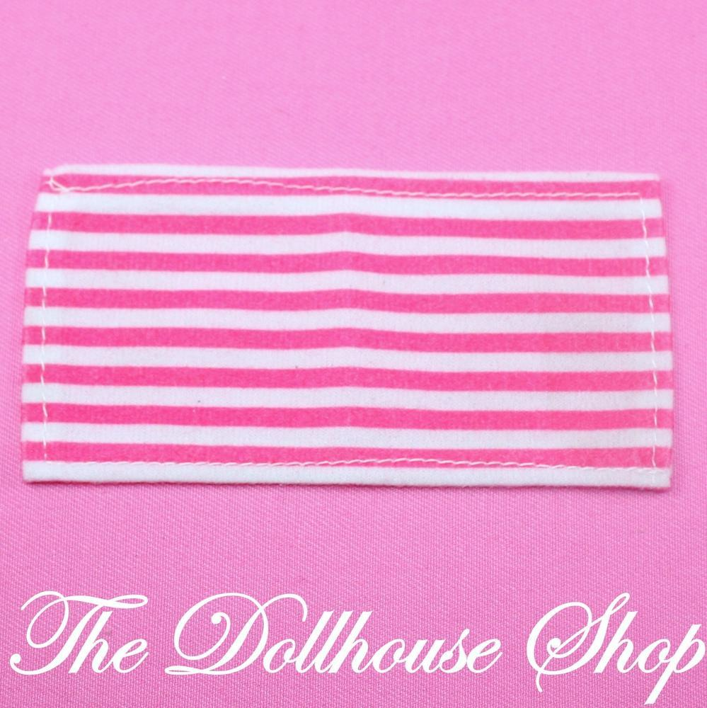 Fisher Price Loving Family Dollhouse Hot Tub Pink White Striped Beach Pool Towel-Toys & Hobbies:Preschool Toys & Pretend Play:Fisher-Price:1963-Now:Dollhouses-Fisher-Price-Bathroom,Beach and Boat Sets,Dollhouse,Fisher Price,Loving Family,Special Edition Townhouse,Swimming Pool Sets,Used-The Dollhouse Shop
