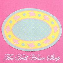 Fisher Price Loving Family Dollhouse Kids Bedroom Nursery Oval Floor Rug-toy-Fisher-Price-Bedroom,Blankets & Rugs,Dollhouse,Fisher Price,Kids Bedroom,Loving Family,Nursery Room,Soft Furnishings,Used-Fisher Price Loving Family Dollhouse Oval Floor Rug for playrooms or nurseries. Gently used and perfect for creative fun at The Dollhouse Shop!-The Dollhouse Shop